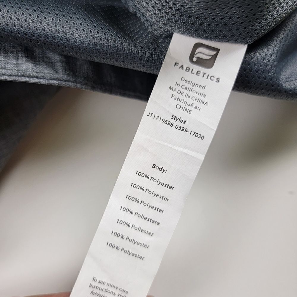 Fabletics Gray Rain Jacket Sizesmall Hidden Hood - image 8